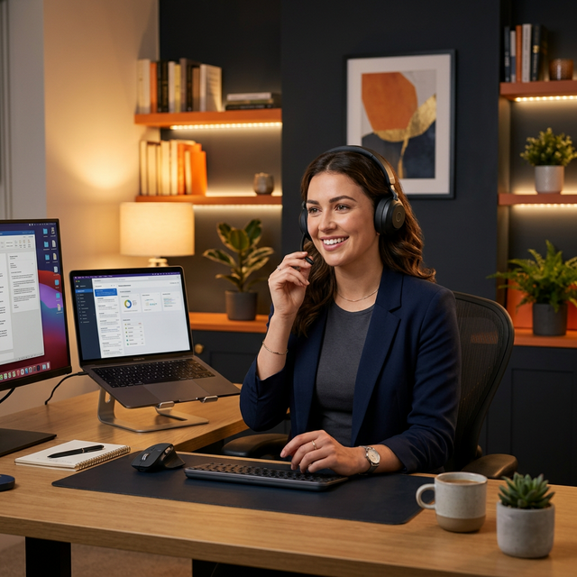 Professional Virtual Assistant on a call